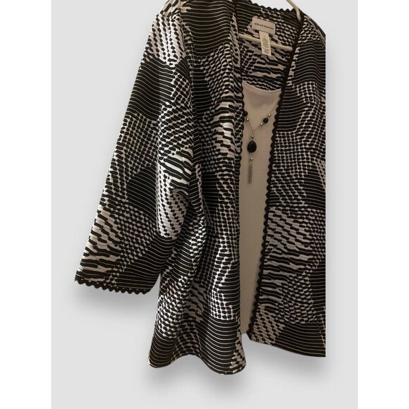 Alfred Dunner Riverside Drive Textured 2 for 1 Top Detachable Necklace Sz XL NWT - Picture 3 of 9